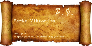 Perka Viktorina névjegykártya